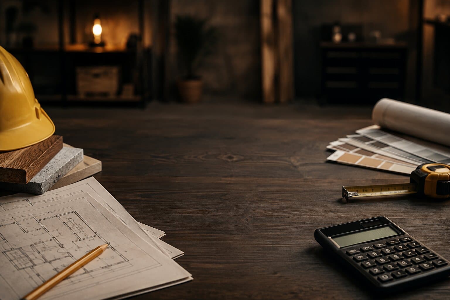 Tools and plans for a home improvement project